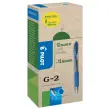 12 Stylos bille gel rétractable G2 + 12 (dont 6 gratuites) recharges - Bleu - PILOT