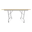 Table pliante Rico &ndash; 120 x 80 cm &ndash; H&ecirc;tre naturel et pieds aluminium 