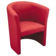 Siège une place simili cuir rouge