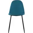 2 Chaises MUST H87 x P54 x L45 cm pied noir assise bleue