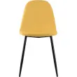 2 Chaises MUST H87 x P54 x L45 cm pied noir assise safran mont&eacute;es 