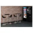 Table Cruzo H1100 Chromée mélaminé noir ø 600 x 25 mm montée