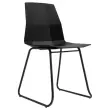2 Chaises cube pieds forme trapèze noirsassise noire montées