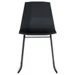 2 Chaises cube pieds forme trapèze noirsassise noire montées