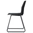 2 Chaises cube pieds forme trapèze noirsassise noire montées