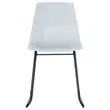 2 Chaises cube pieds trapèze noirs assise blanche