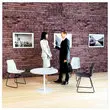 2 Chaises cube pieds trapèze noirs assise blanche