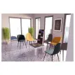 2 Fauteuils Must Pieds noirs assise jaune 