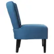 Fauteuil Brighton pieds noirs rev&ecirc;tement bleu mont&eacute; 