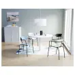 2 Chaises bistro pieds noirs assise noire
