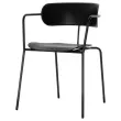 2 Chaises bistro pieds noirs assise noire montées