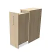 Tour de rangement - Ouverture à droite - H 130 cm - Acacia clair