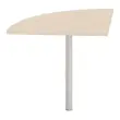 Angle liaison bureau 2 pieds acacia clair/alu 