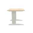 Table 80 x 80 acacia clair - pieds aluminium 