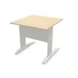 Table 80 x 80 acacia clair - pieds aluminium 