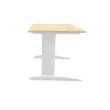 Bureau Buenos Aires - Plateau acacia clair et pieds blancs - 140 x 80 cm - FIDUCIAL OFFICE SOLUTIONS 