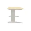 Bureau Buenos Aires - 140 x 80 - Acacia clair et pieds aluminium 