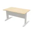 Bureau Buenos Aires - 140 x 80 - Acacia clair et pieds aluminium 