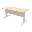 Bureau BUENOS AIRES - 160 x 80 cm - Acacia clair et pieds aluminium - FIDUCIAL OFFICE SOLUTIONS