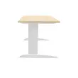 Bureau Buenos Aires - Plateau acacia clair et pieds blancs - 180x80 cm 