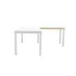 Retour BRUXELLES 98 x 60 acacia -pieds blancs 