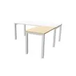 Retour BRUXELLES 98 x 60 acacia -pieds blancs 