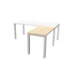 Retour BRUXELLES 98 x 60 plateau acacia - pieds alu