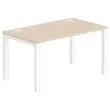 Bureau BRUXELLES 140 x 80 acacia - pieds blancs