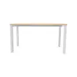 Bureau BRUXELLES 140 x 80 acacia - pieds blancs