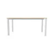 Bureau Bruxelles – 160 x 80 cm – Plateau acacia et pieds blancs - FIDUCIAL