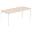 Bureau BRUXELLES 180 x 80 acacia - pieds  blancs 