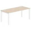 Bureau BRUXELLES 180 x 80 acacia - pieds  blancs 