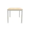 Table140 x 80 acacia clair - pieds aluminium 
