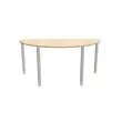 Compl&eacute;ment demi rond 160 acacia clair/alu 