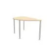 Compl&eacute;ment demi rond 160 acacia clair/alu 