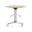 Table rabattable &agrave; roulettes - 150 x 70 cm - Acacia/alu 