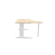 Bureau BUENOS AIRES compact retour à gauche acacia clair/blanc, L160