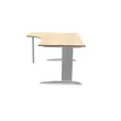 Bureau BUENOS AIRES compact retour à gauche acacia clair/blanc, L160