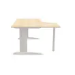 Bureau BUENOS AIRES compact retour à gauche acacia clair/alu