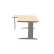 Bureau BUENOS AIRES compact retour à gauche acacia clair/alu