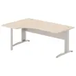 Bureau BUENOS AIRES compact retour à gauche acacia/alu, L180