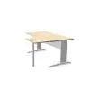 Bureau BUENOS AIRES compact retour à droite acacia/blanc, L160