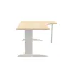 Bureau BUENOS AIRES compact retour à droite acacia/alu, L160