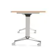 Table rabattable - 120 x 70 cm - Hêtre/Alu