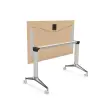 Table rabattable - 120 x 70 cm - Hêtre/Alu