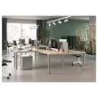 Bureau vis à vis 4 pieds 140 X 160 X 74 blanc/blanc