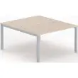 Bureau vis à vis 4 pieds 140 X 160 X 74 acacia/alu
