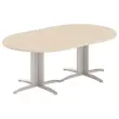 Table r&eacute;union ovale 200x120 acacia/aluminium 