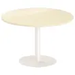 Table ronde diam 116 cm plateau acaciapied tulipe blanc pied tulipe 