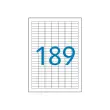 25 Planches d'étiquettes enlevables laser25,4x10mm 4725 étiq/boîte